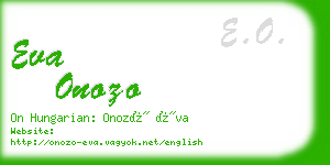 eva onozo business card